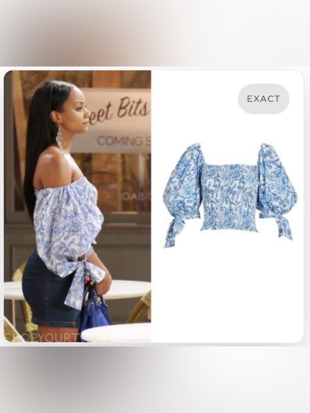 CAROLINE CONSTAS Puff Sleeve Smocked Top M